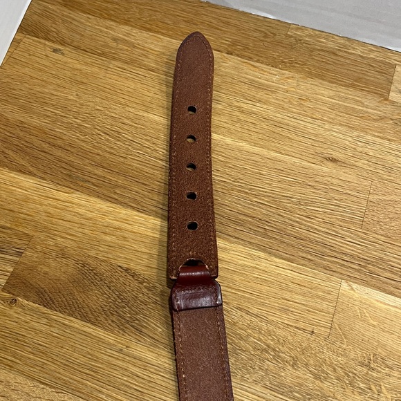 VINTAGE FOSSIL BROWN SEGMENTED BRIDLE LEATHER BELT#BT7025 WOMEN’S SIZE LARGE - Picture 12 of 15